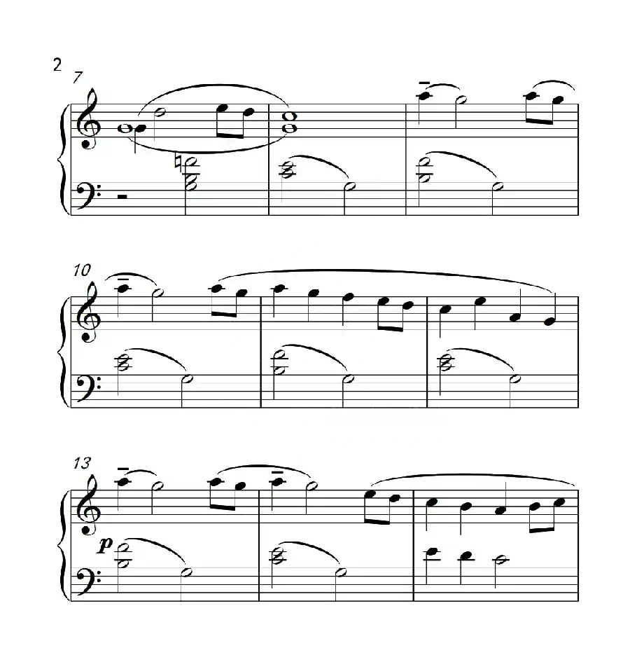 第一级 春天(中国音乐学院钢琴考级作品1~6级)