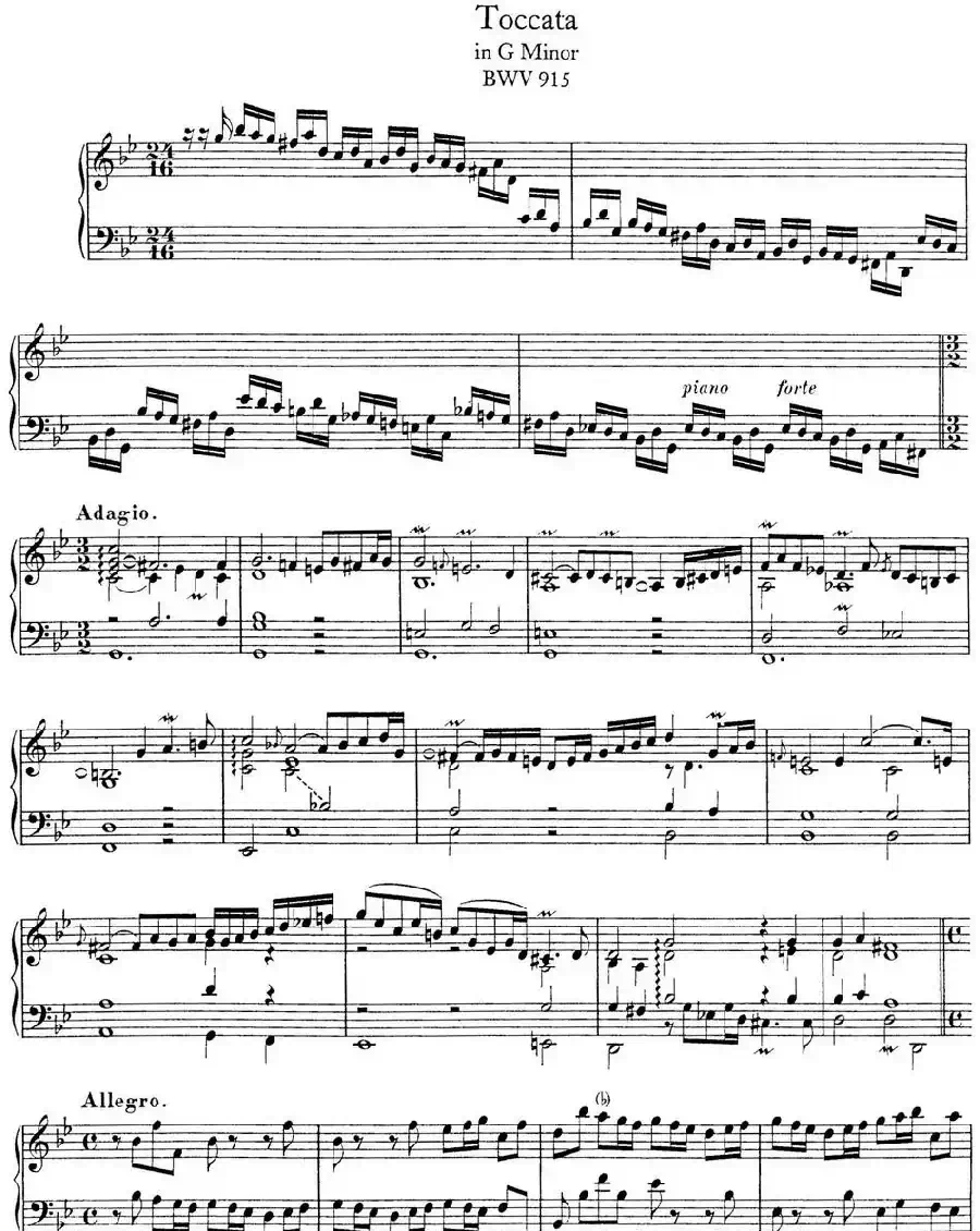 Toccata BWV 915(7首托卡塔·No.6 g小调)