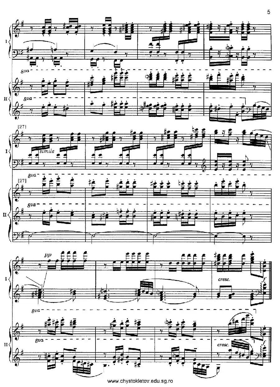 Nutcracker Op.71 芭蕾舞剧《胡桃夹子》(改编双钢琴版·第三部分)