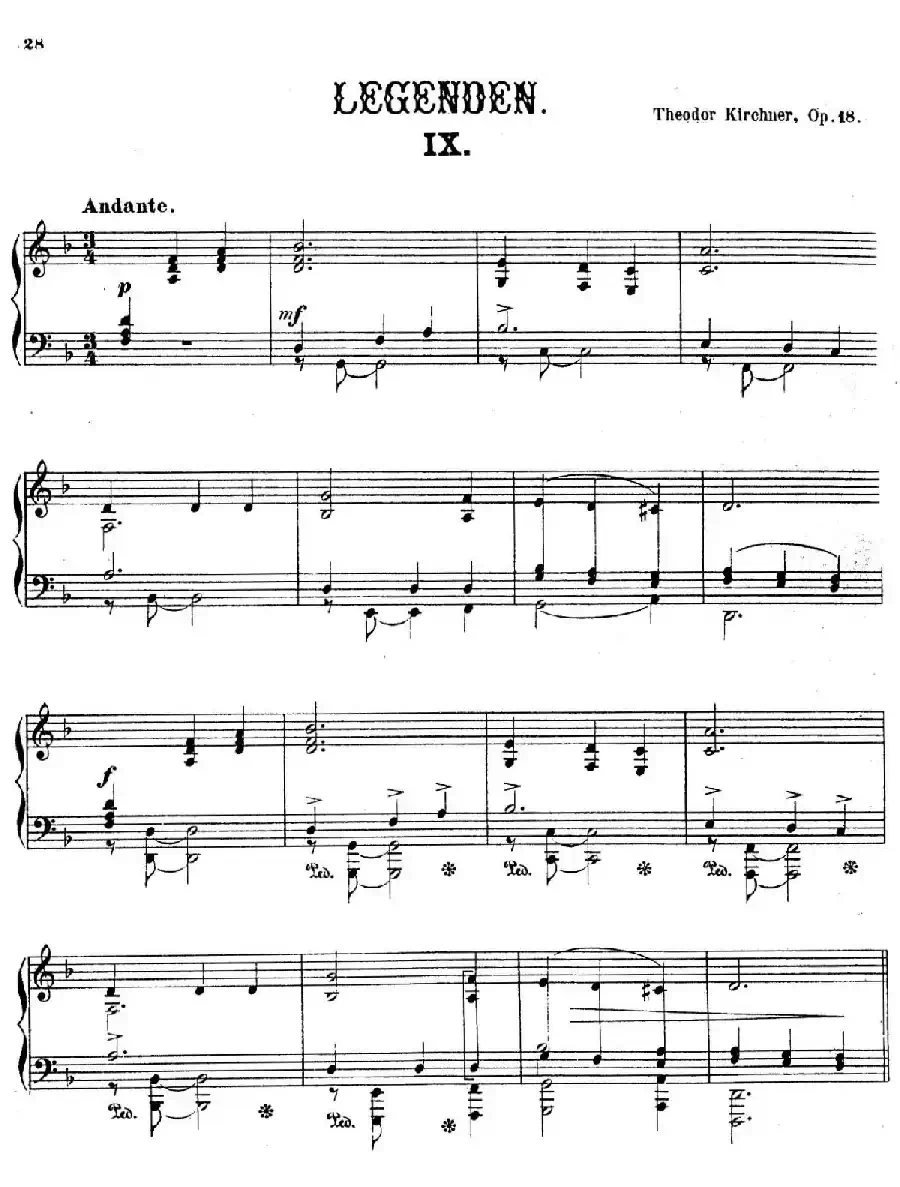 Legenden Op.18(9首传奇·Ⅸ)
