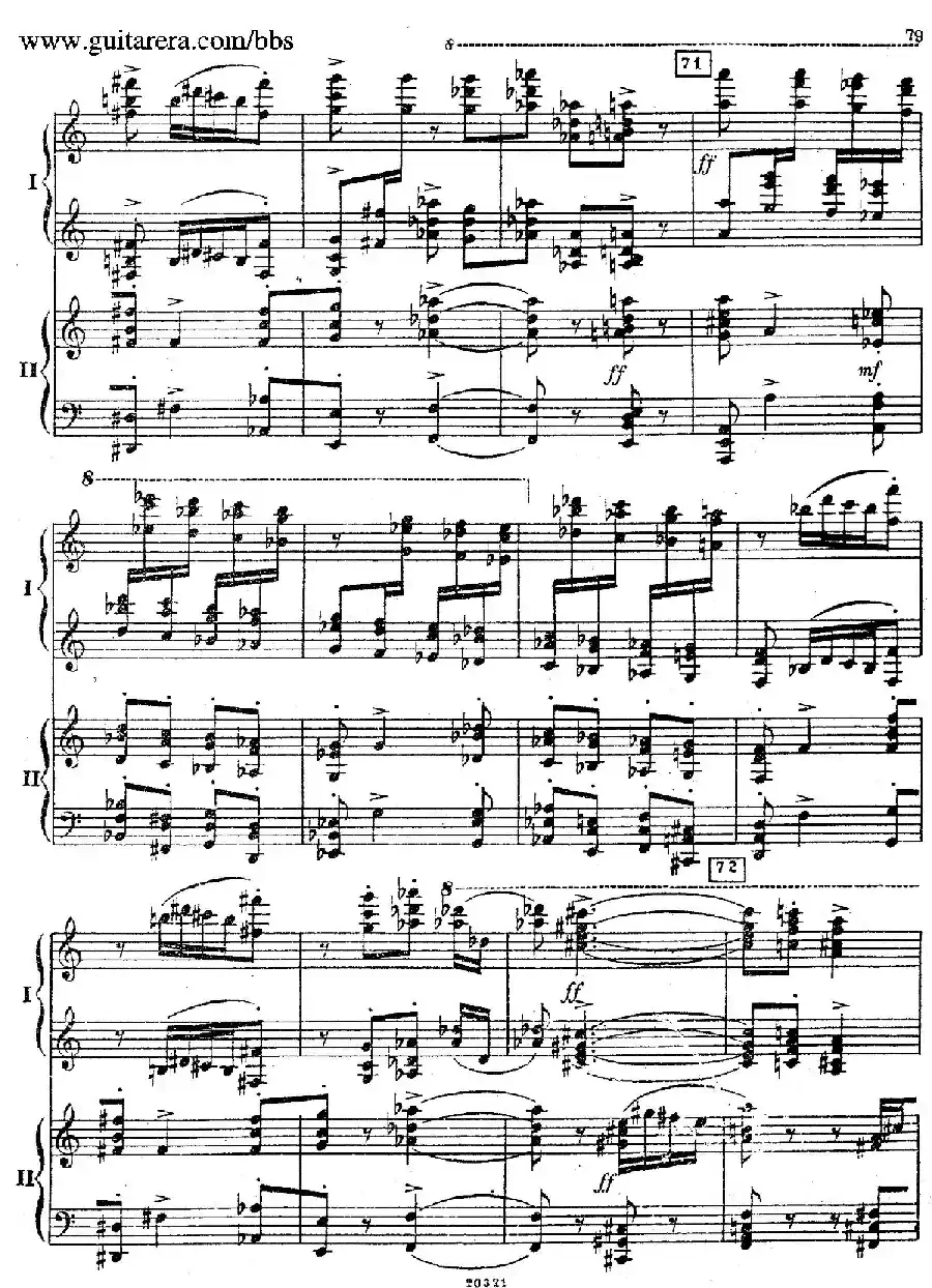 Rhapsody On A Theme Of Paganini Op.43(帕格尼尼主题狂想曲·双钢琴)(P61——87)