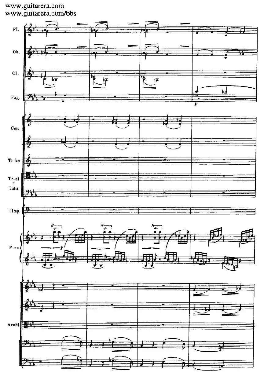 c小调第二钢琴协奏曲 Op.18(第一乐章总谱·P19——27)