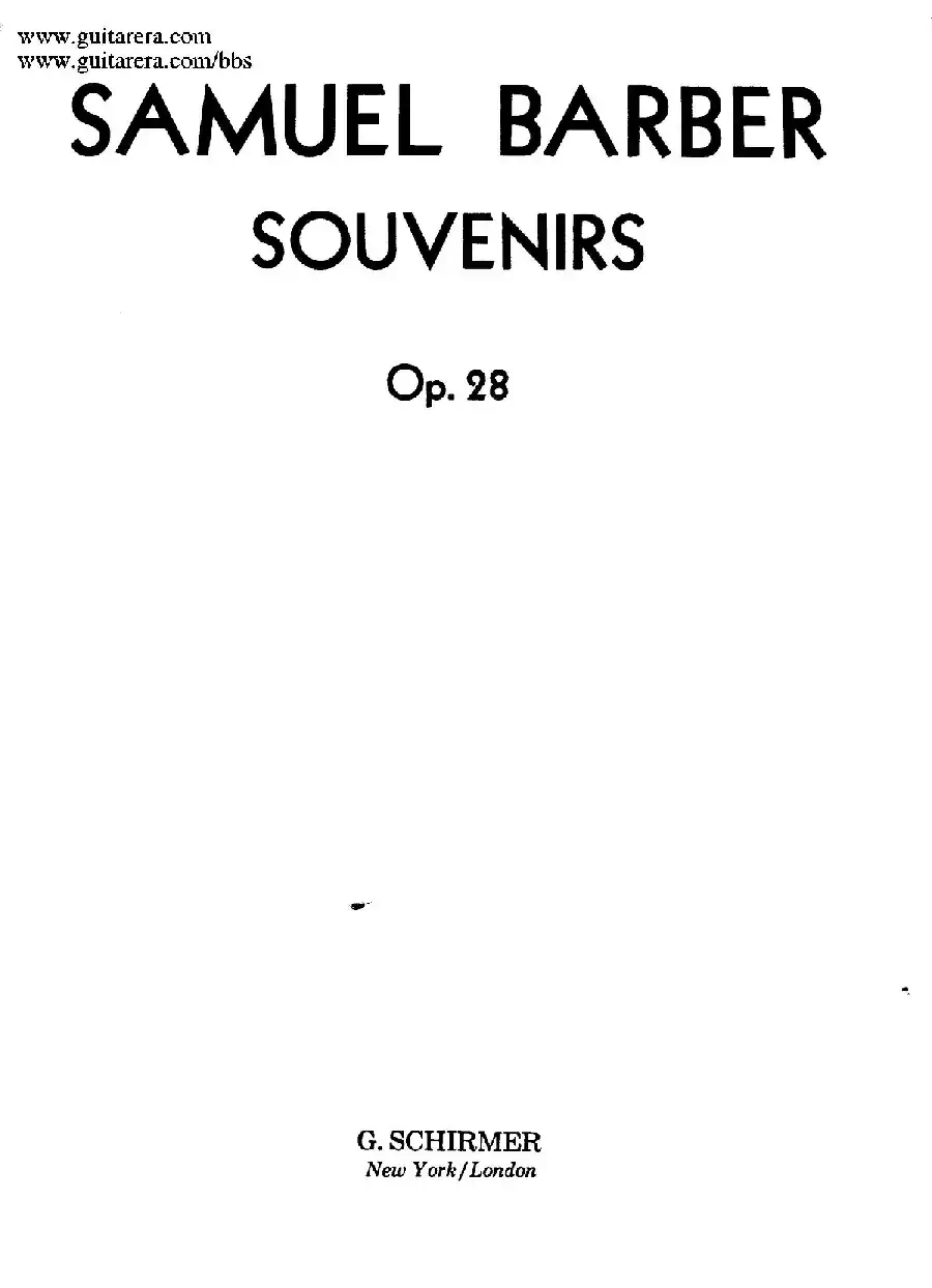 Souvenirs Op.28(纪念曲2. 苏格兰舞曲)