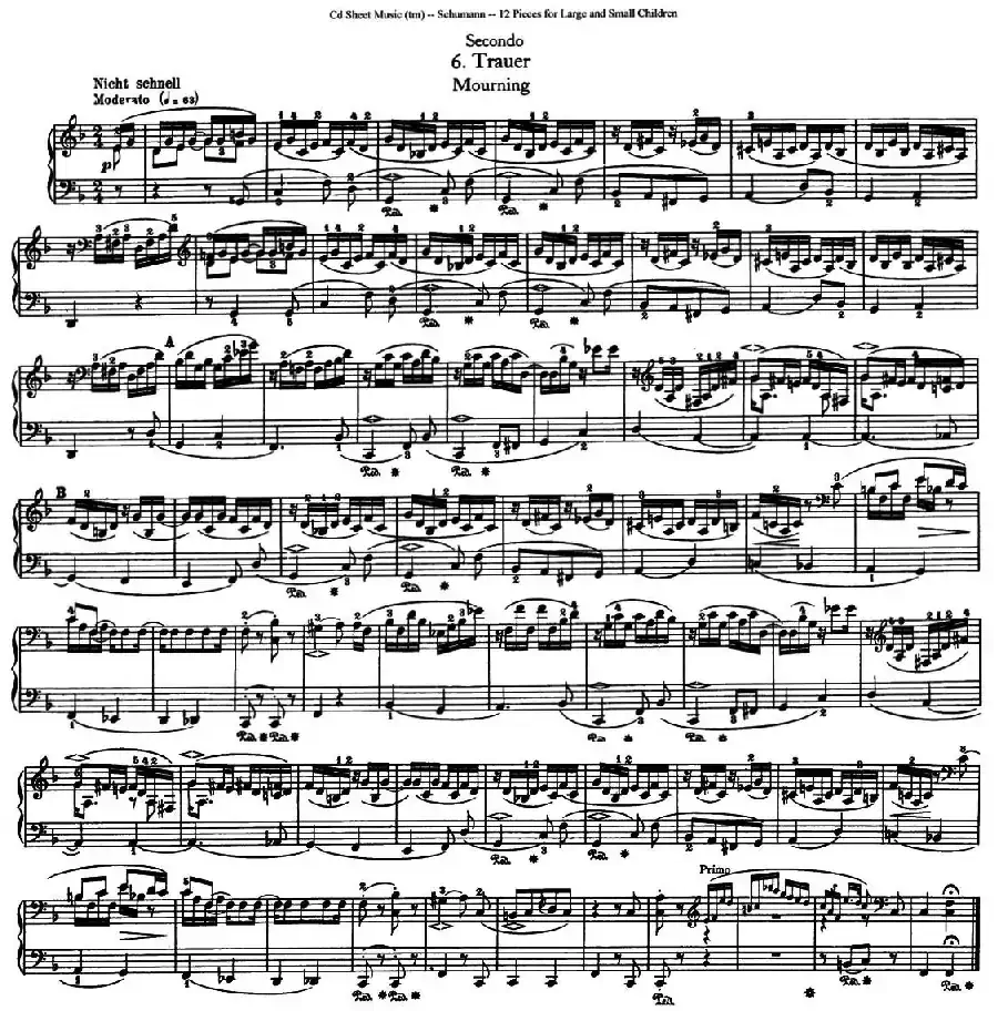 12首为孩子们而作的四手联弹曲 Op.85(四手联弹)(6)
