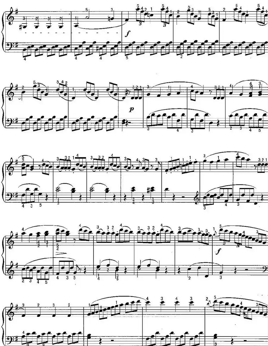 不可不弹的世界钢琴名曲:奏鸣曲(G大调)
