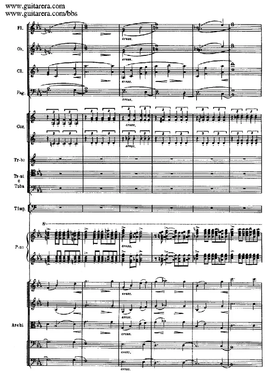 c小调第二钢琴协奏曲 Op.18(第一乐章总谱·P19——27)