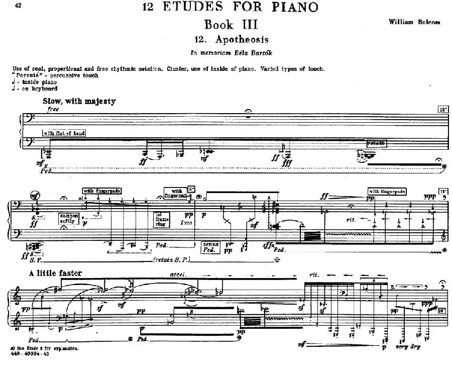 12 Etudes for Piano(博尔科姆12首钢琴练习曲·12)