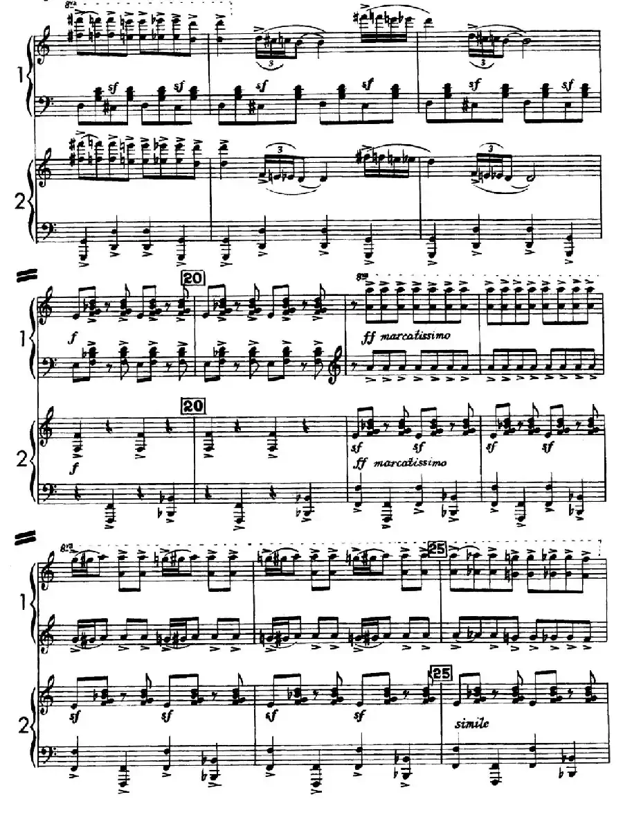 Sabre Dance(马刀舞曲)(双钢琴版)