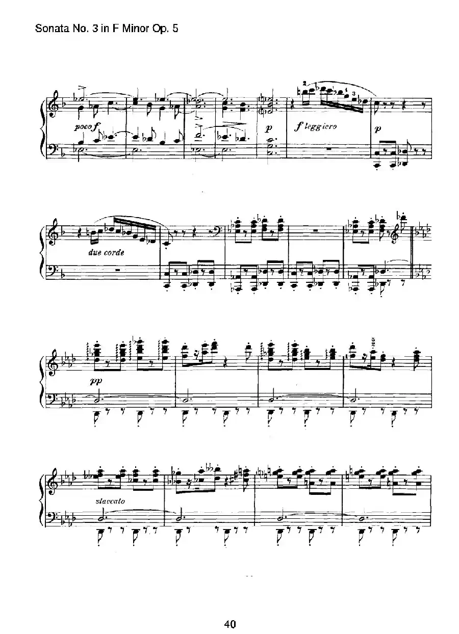 Piano Sonata No.3 in f Minor Op.5(f小调第三钢琴奏鸣曲)