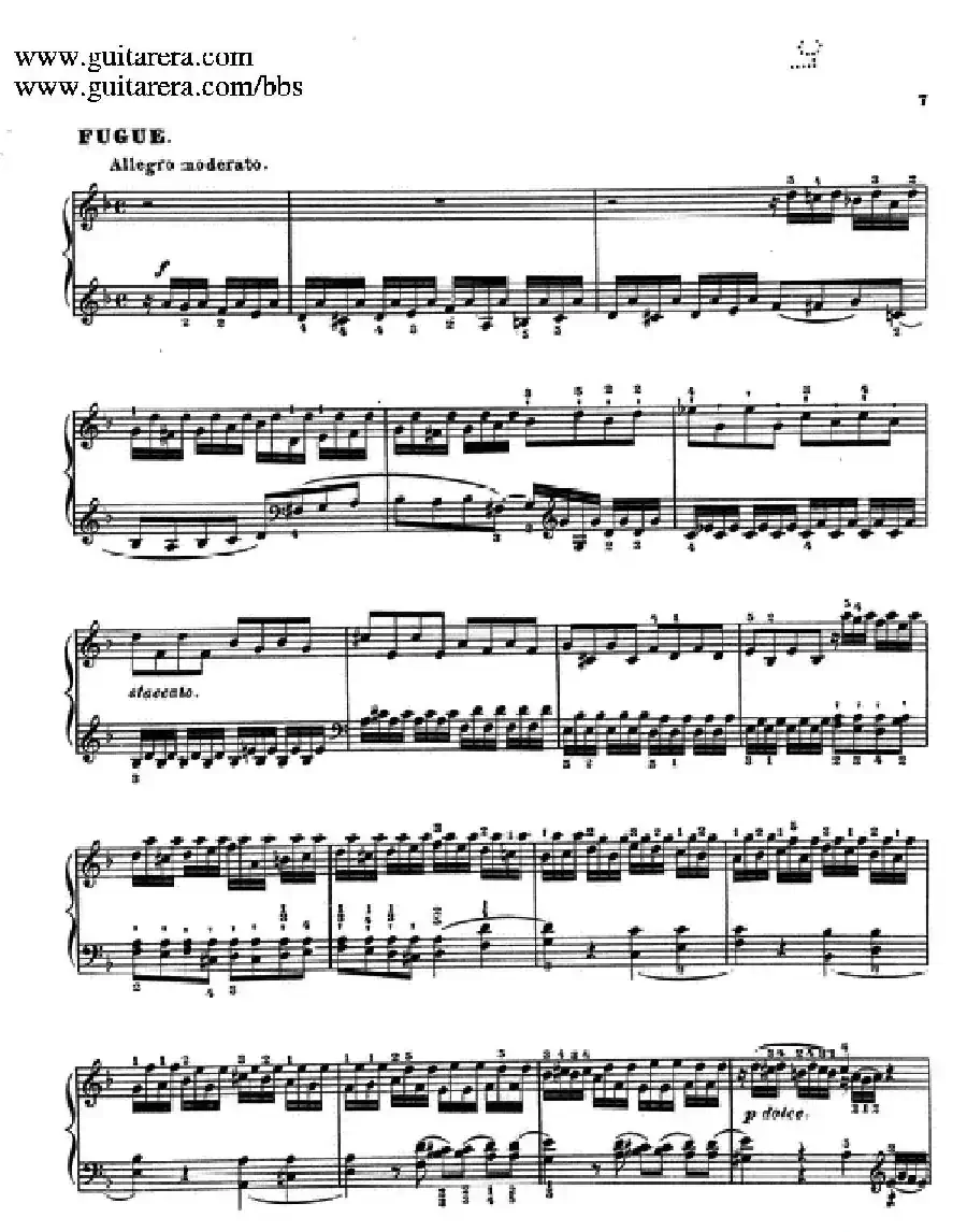 d小调托卡塔与赋格(BWV 565·陶西格改编钢琴独奏版)