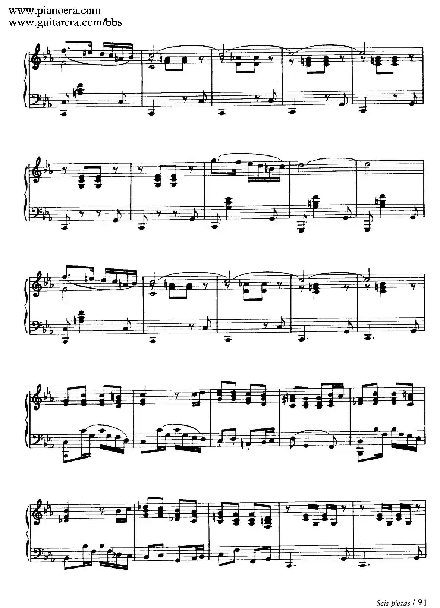 Six Pieces on Spanish Folksongs H.125(6首西班牙民谣小品·5. 东方进行曲 Marcha oriental)