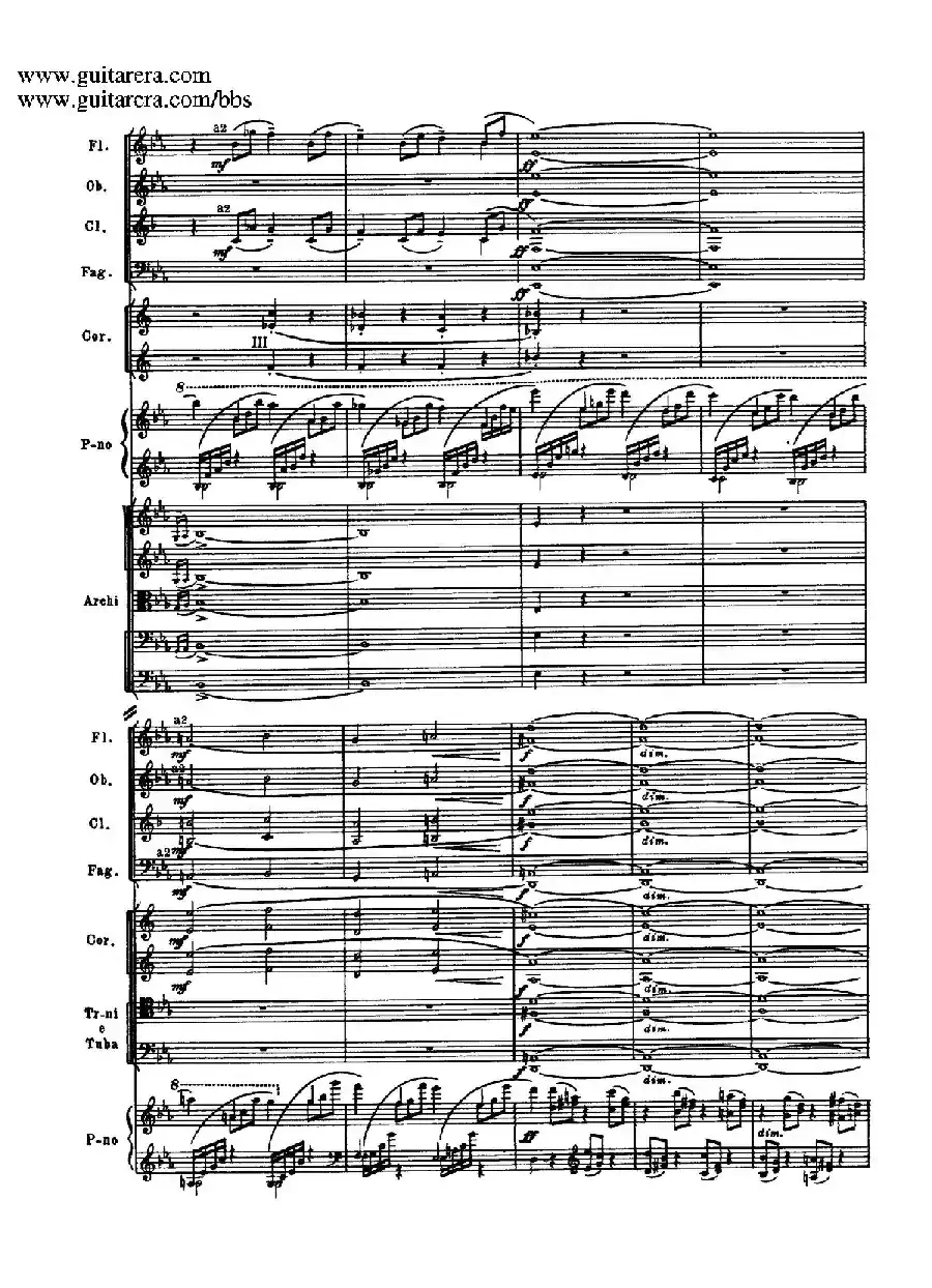 c小调第二钢琴协奏曲 Op.18(第三乐章总谱P13——24)