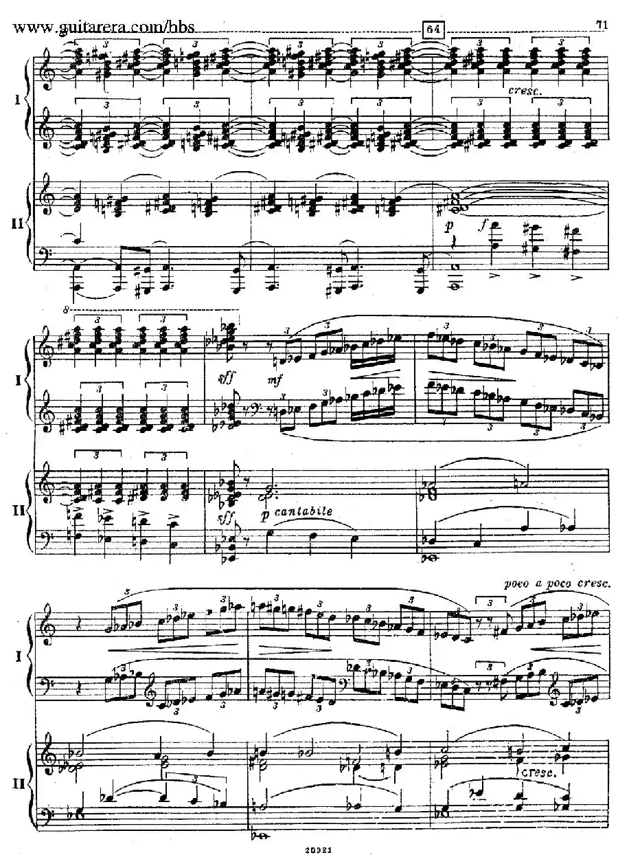 Rhapsody On A Theme Of Paganini Op.43(帕格尼尼主题狂想曲·双钢琴)(P61——87)