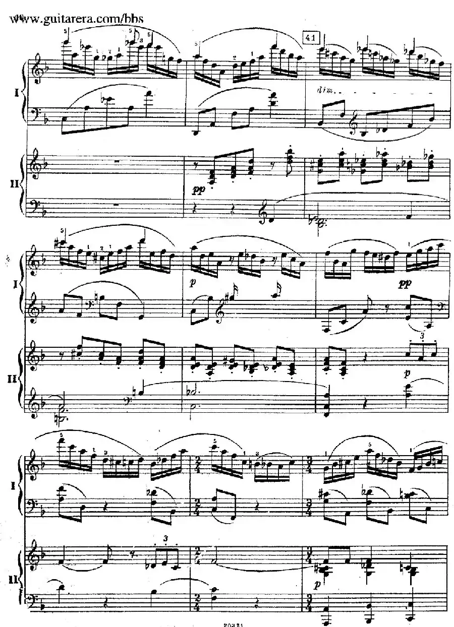 Rhapsody On A Theme Of Paganini Op.43(帕格尼尼主题狂想曲·双钢琴)(P41——60)