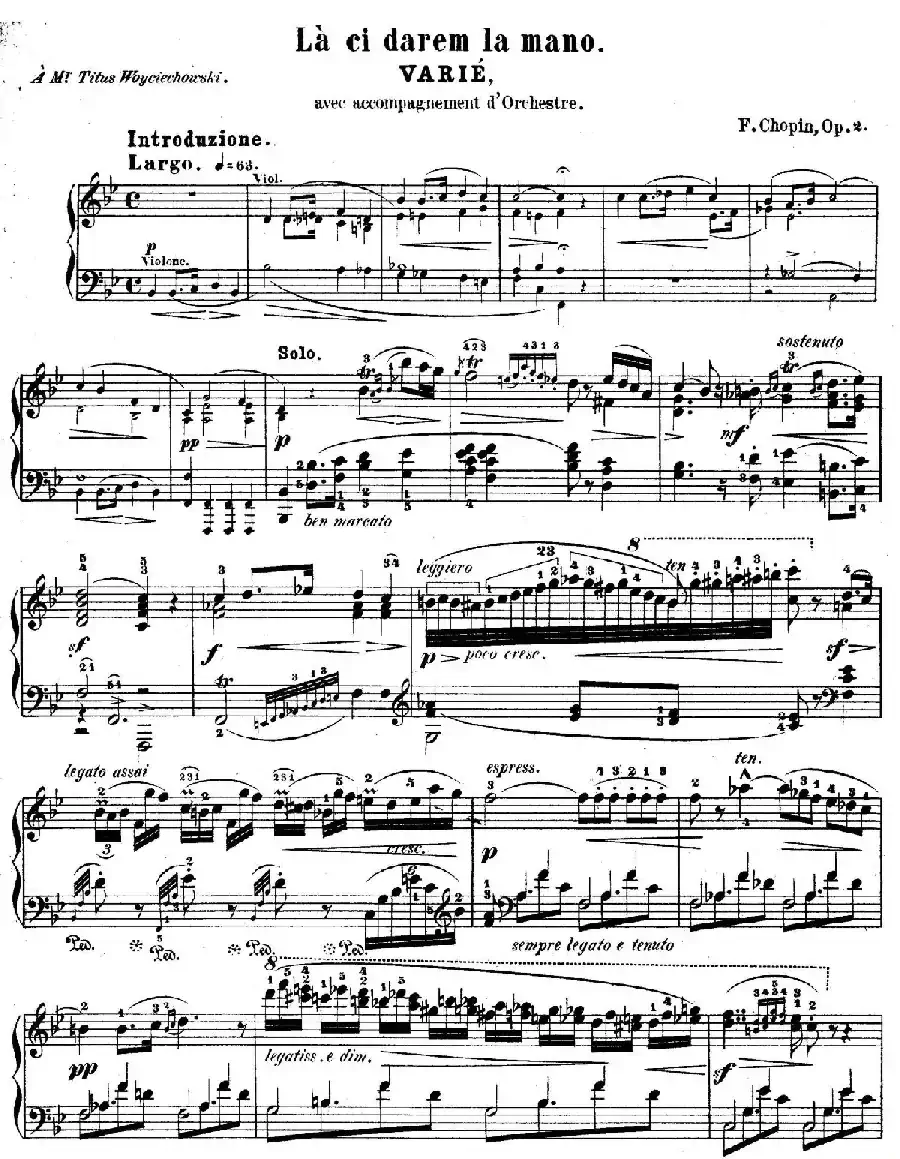 降B大调莫扎特主题变奏曲 Op.2(为钢琴与乐队而作)