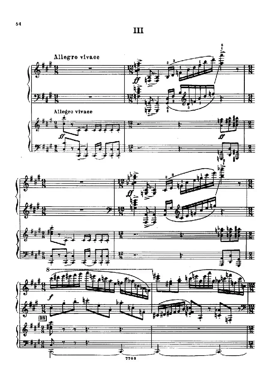 升f小调第一钢琴协奏曲 Op.1(双钢琴版)