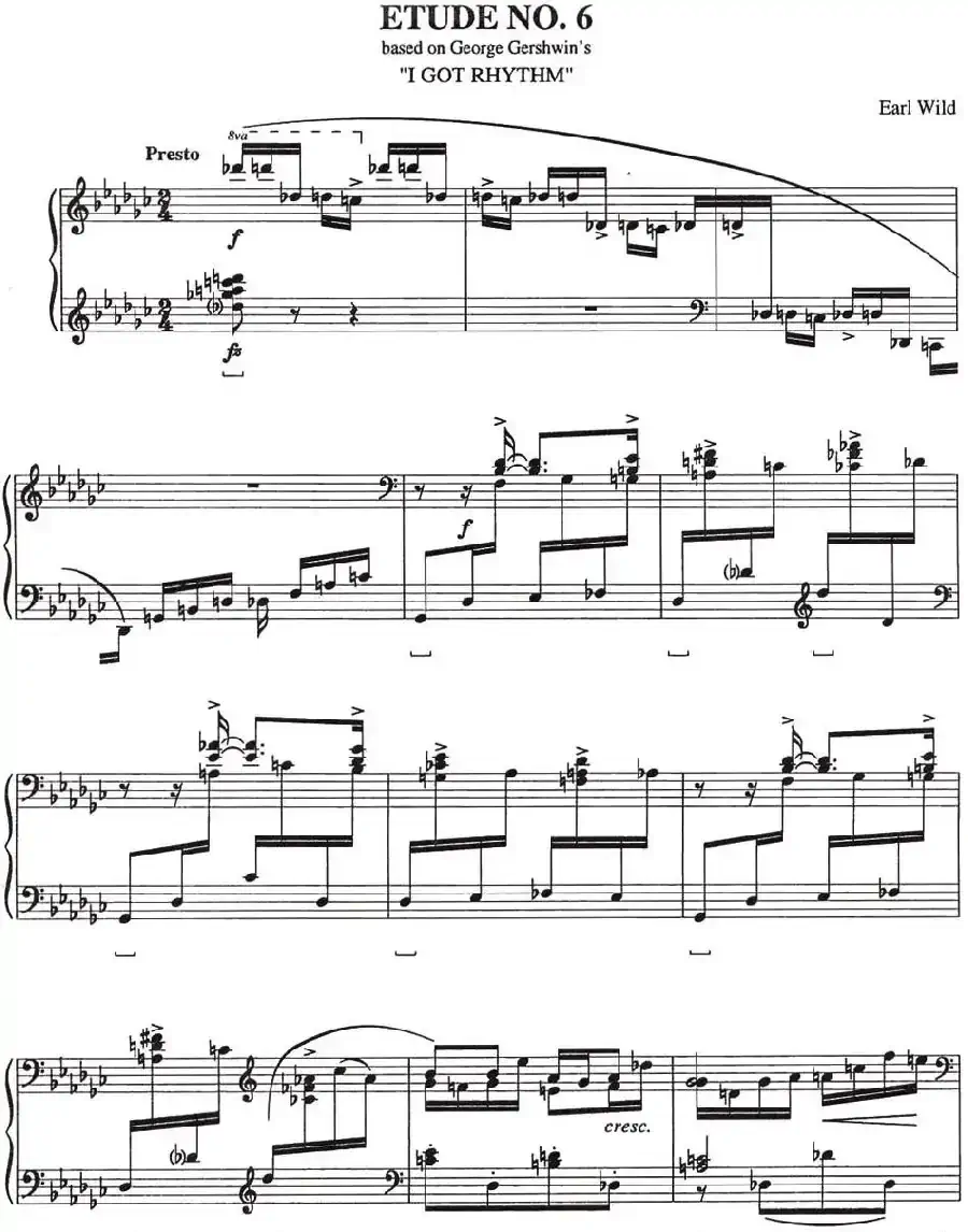 Etude 6 I Got Rythm(乔治·格什温练习曲·6、我的节奏)
