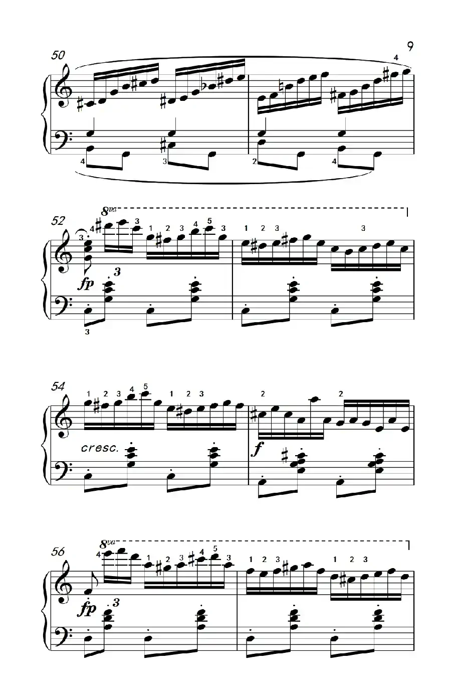 第八级1.练习曲 Op.740 No.16(中央音乐学院 钢琴(业余)考级教程 7-9级)