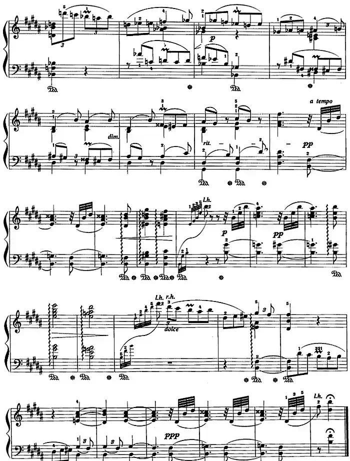 现代钢琴曲:17、梦幻曲(Op.9,No.4)