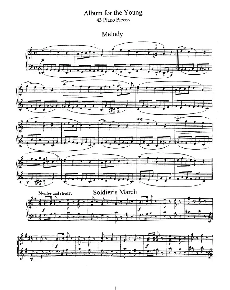 Album für die Jugend Op.68(儿童钢琴曲集)