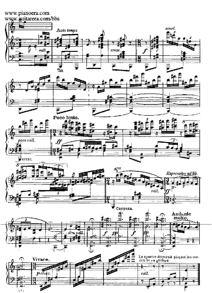 Goyescas(戈雅之画)(6. 幽灵的小夜曲 Serenata Del Espectro)