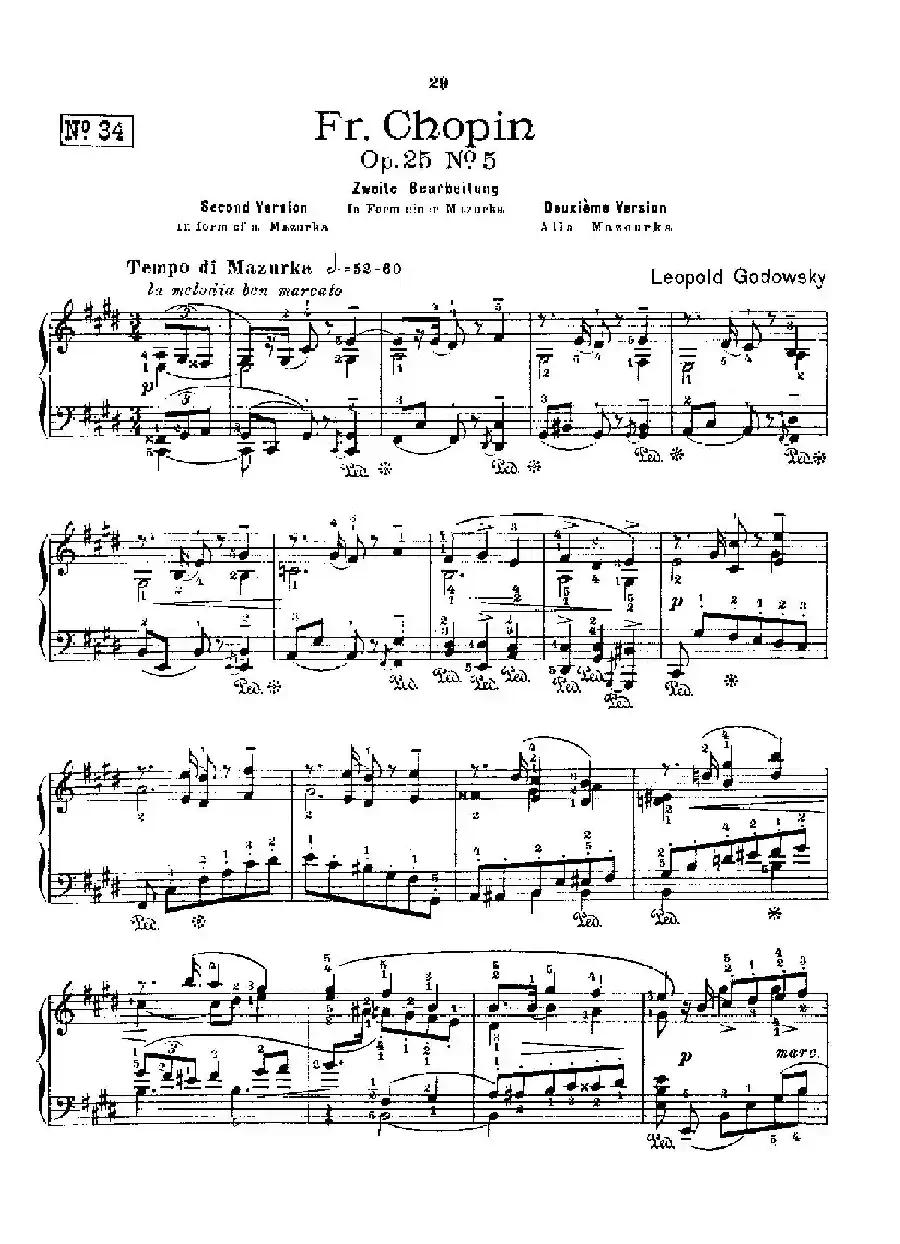 53首以肖邦练习曲为素材而作的练习曲(No.34)