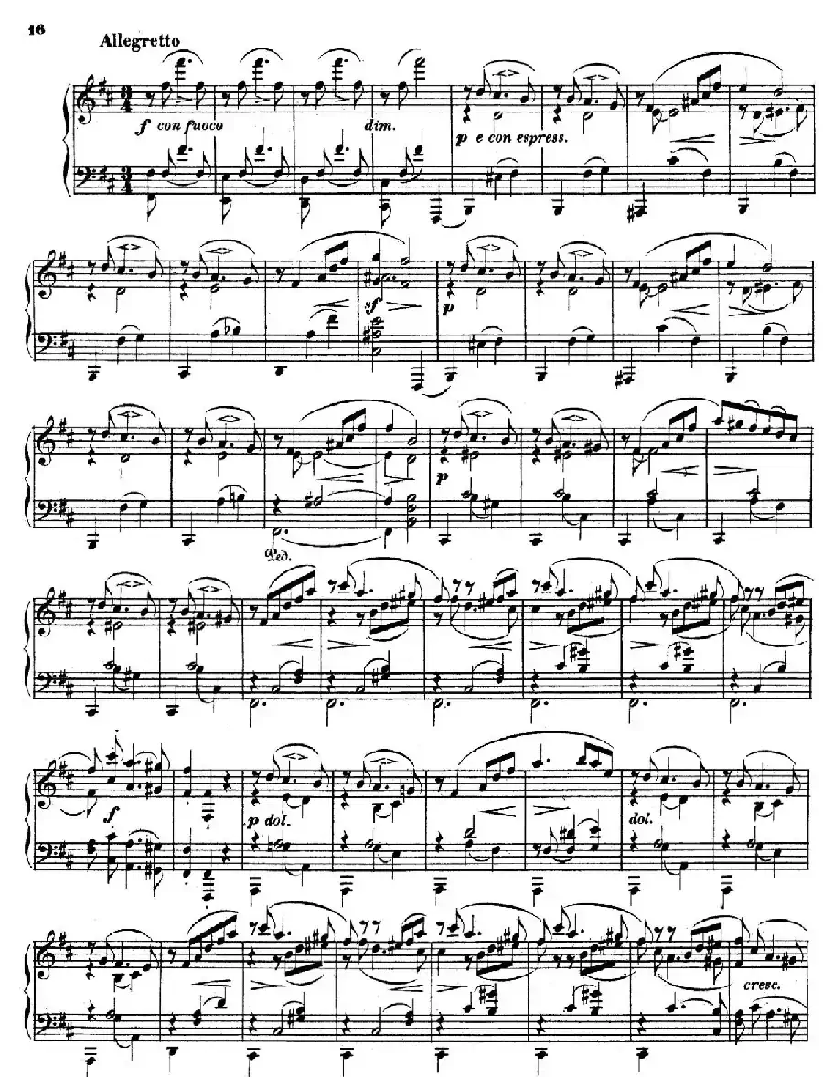 Piano Sonata in e Minor Op.28(e小调钢琴奏鸣曲)