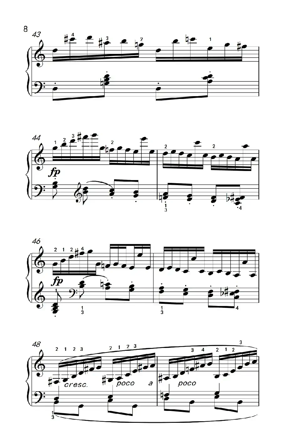第八级1.练习曲 Op.740 No.16(中央音乐学院 钢琴(业余)考级教程 7-9级)