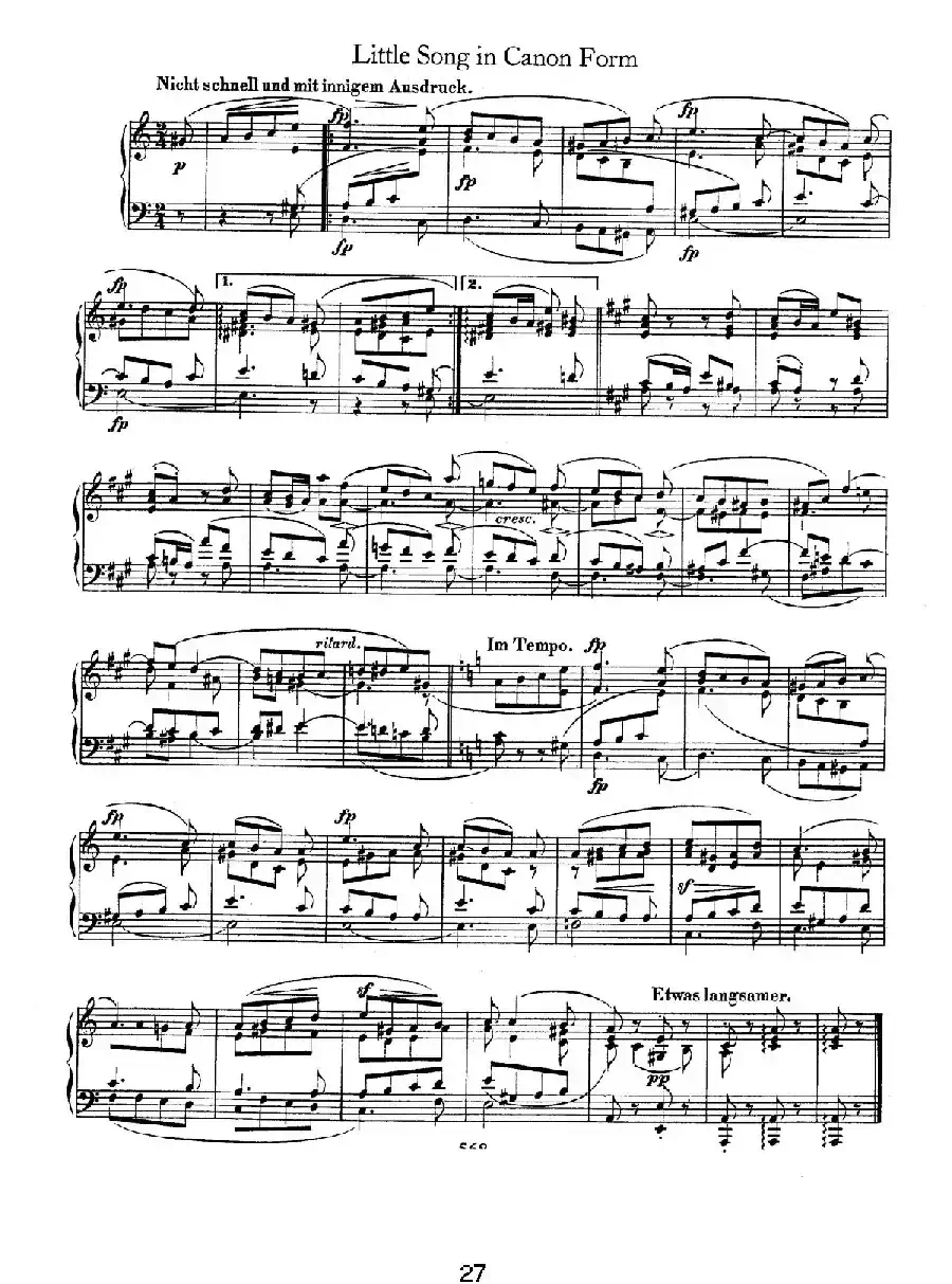 Album für die Jugend Op.68(儿童钢琴曲集)