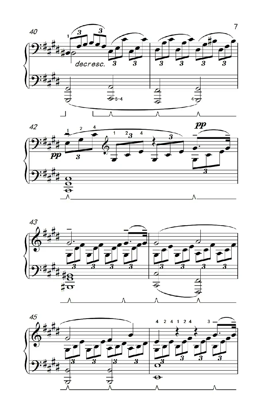 第十四号钢琴奏鸣曲(月光) 持续的慢板