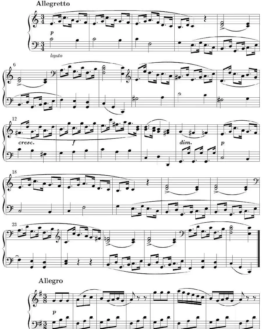 6 Sonatinas Op.36(6首钢琴小奏鸣曲-2)