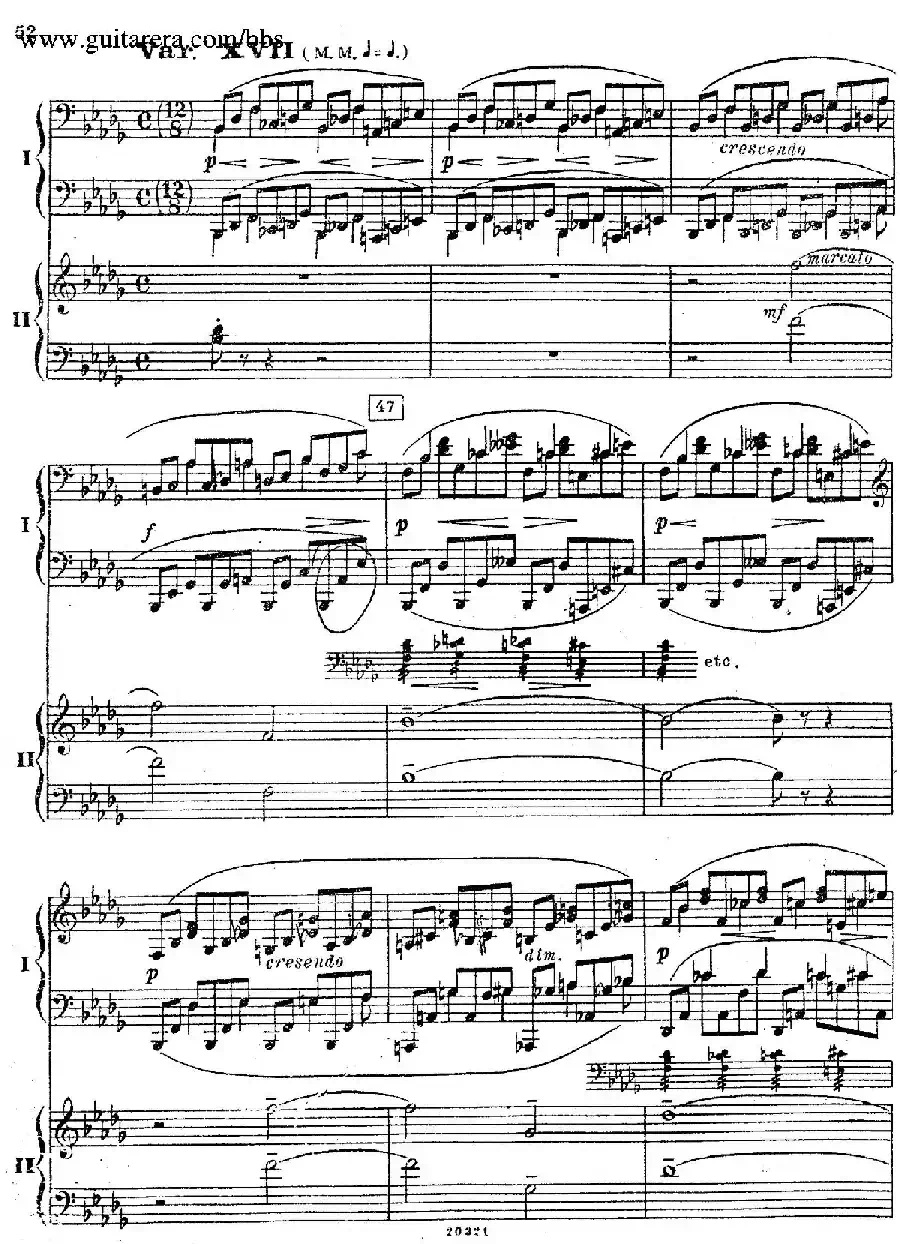Rhapsody On A Theme Of Paganini Op.43(帕格尼尼主题狂想曲·双钢琴)(P41——60)