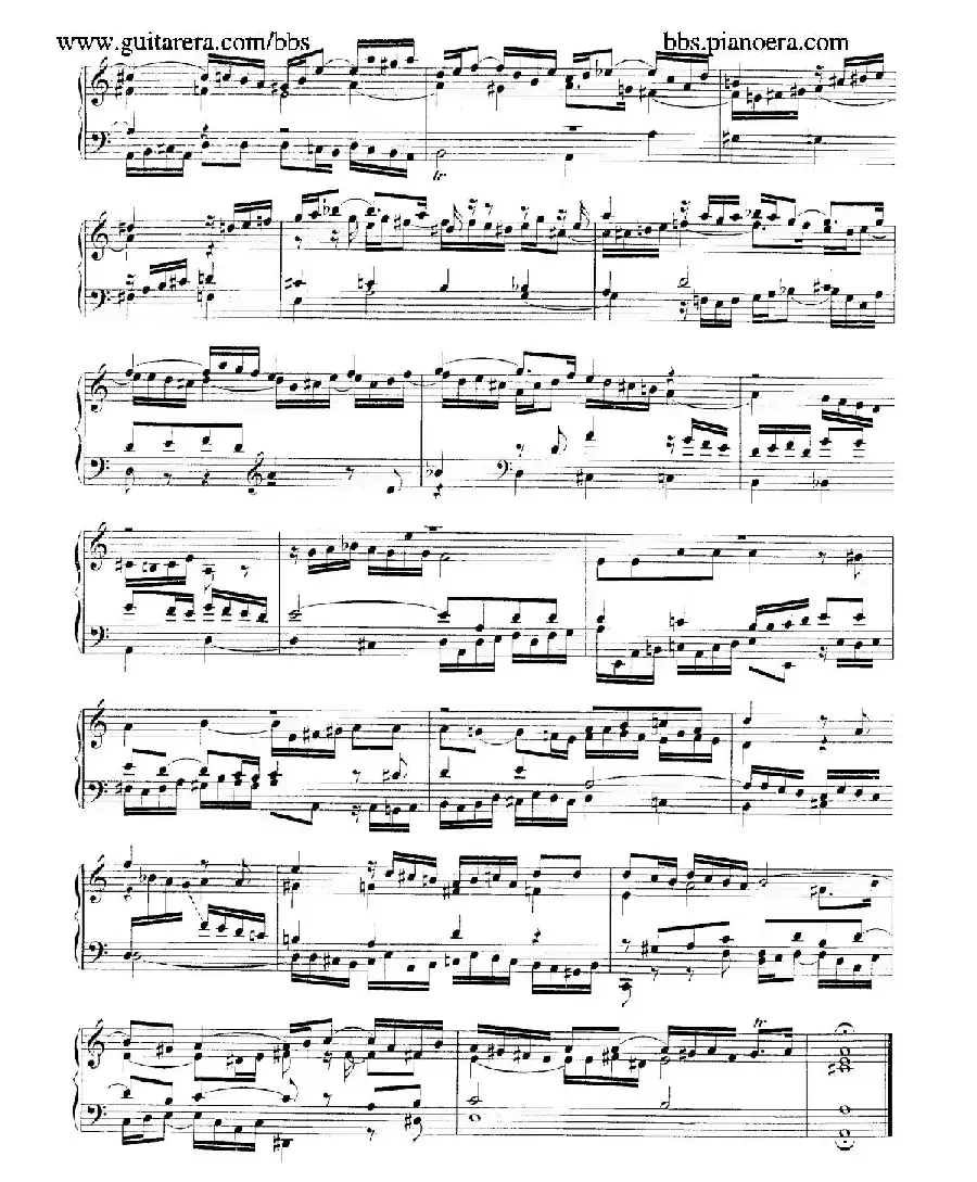Fantasia and Fugue in a Minor BWV 904(a小调幻想曲与赋格)