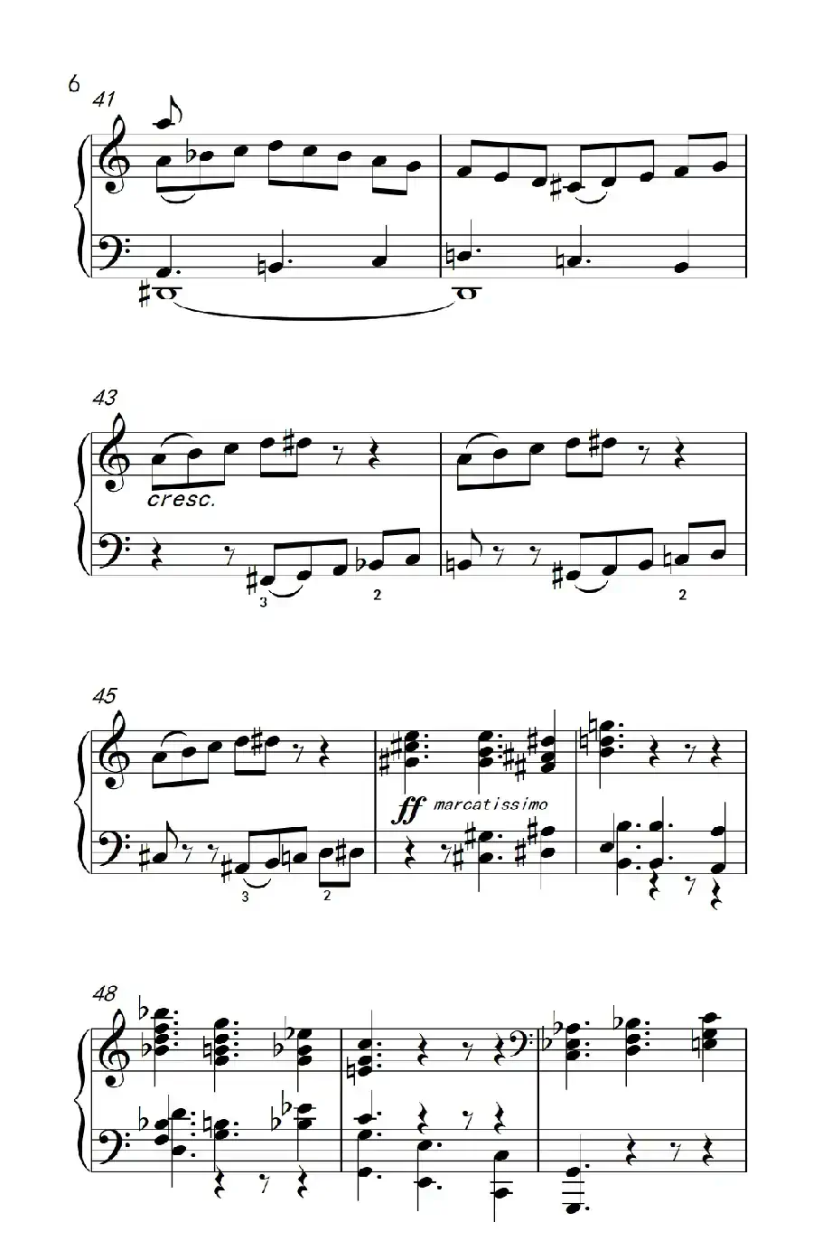 六首保加利亚节奏舞曲 第六首(巴托克 小宇宙 钢琴教程 6)