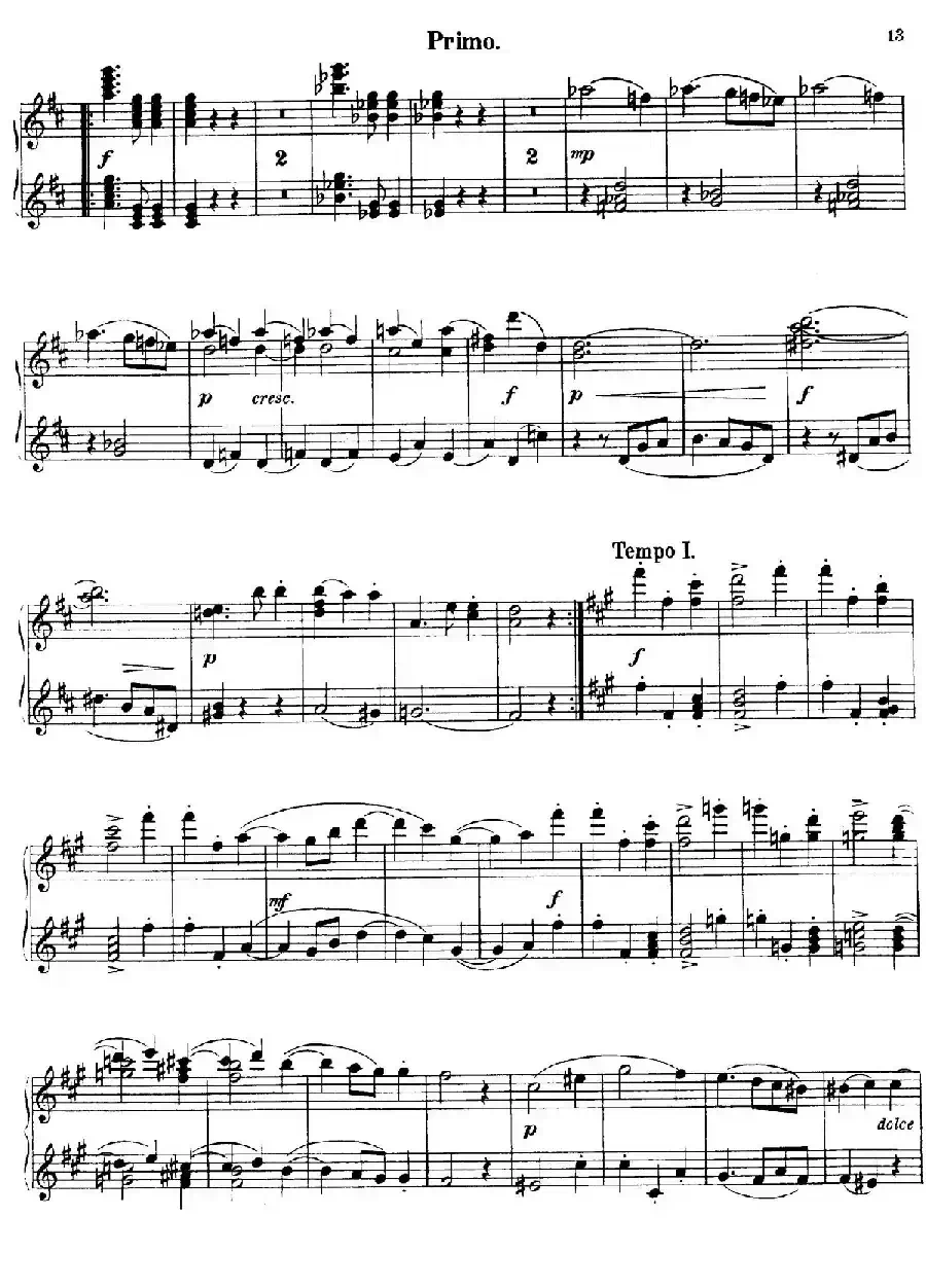 Walzer Op.3 - 4 hands(圆舞曲·四手联弹)