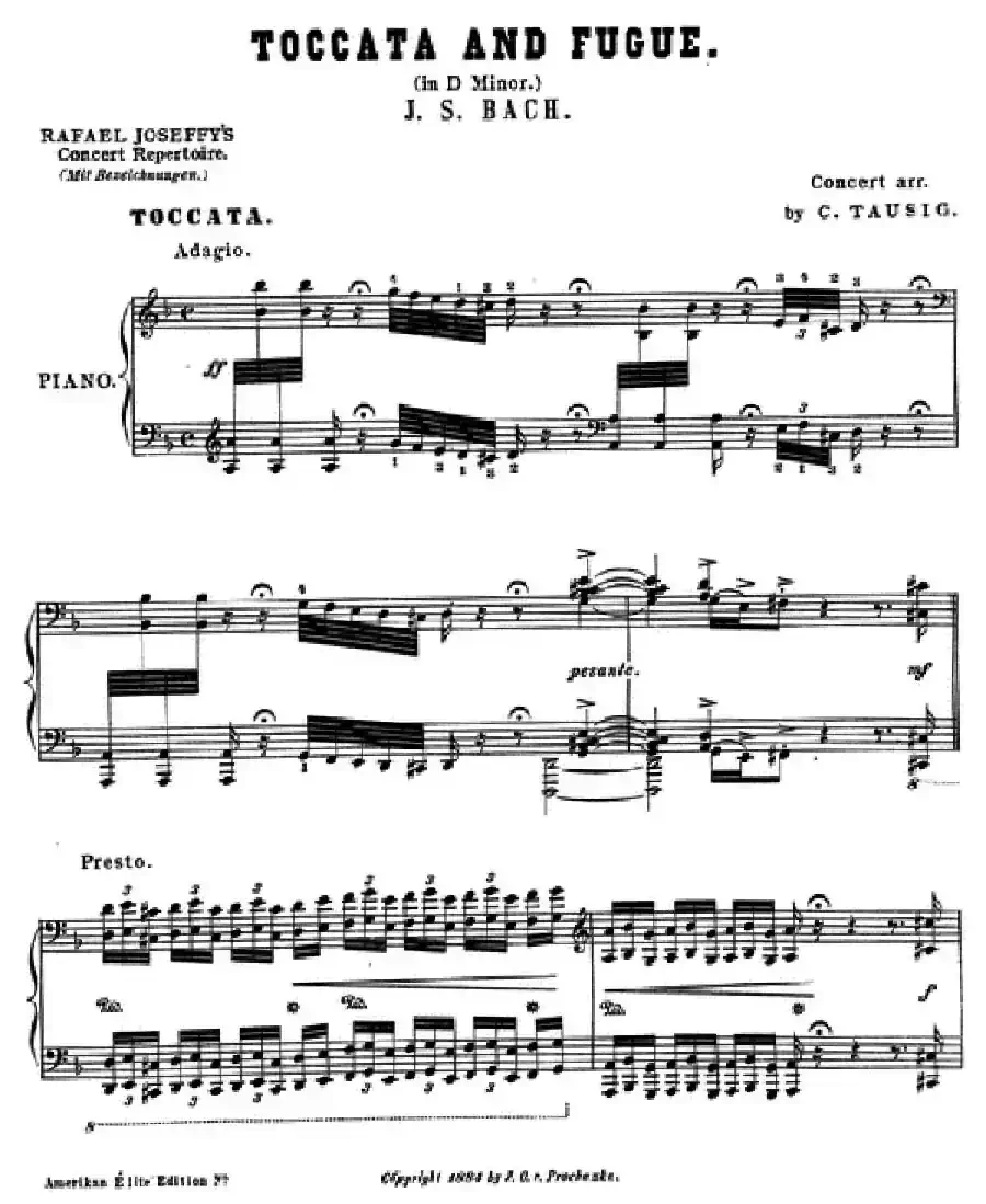 d小调托卡塔与赋格(BWV 565·陶西格改编钢琴独奏版)