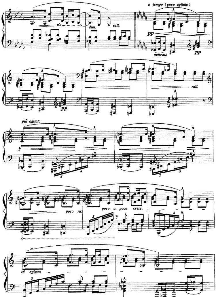 现代钢琴曲:22、练习曲(Op.4,No.3)