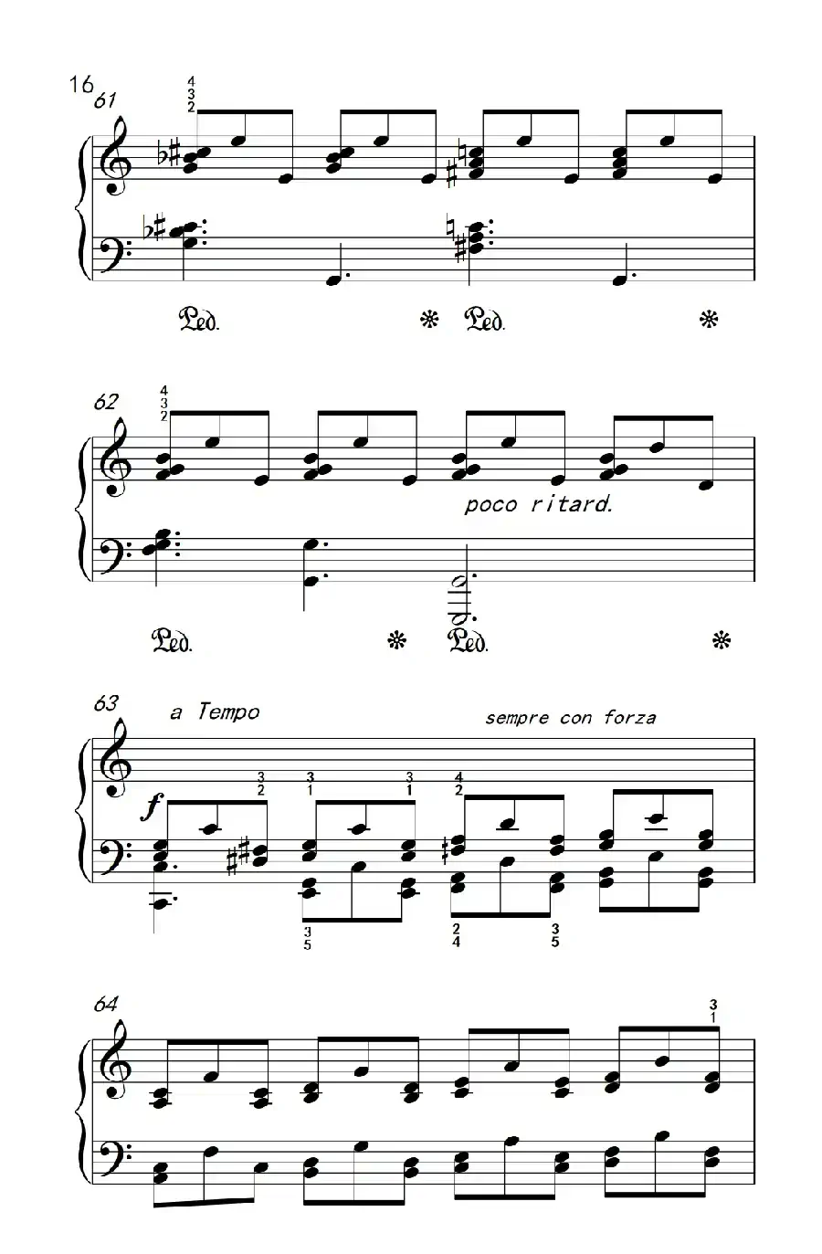 莫什科夫斯基 钢琴练习曲(第八首)