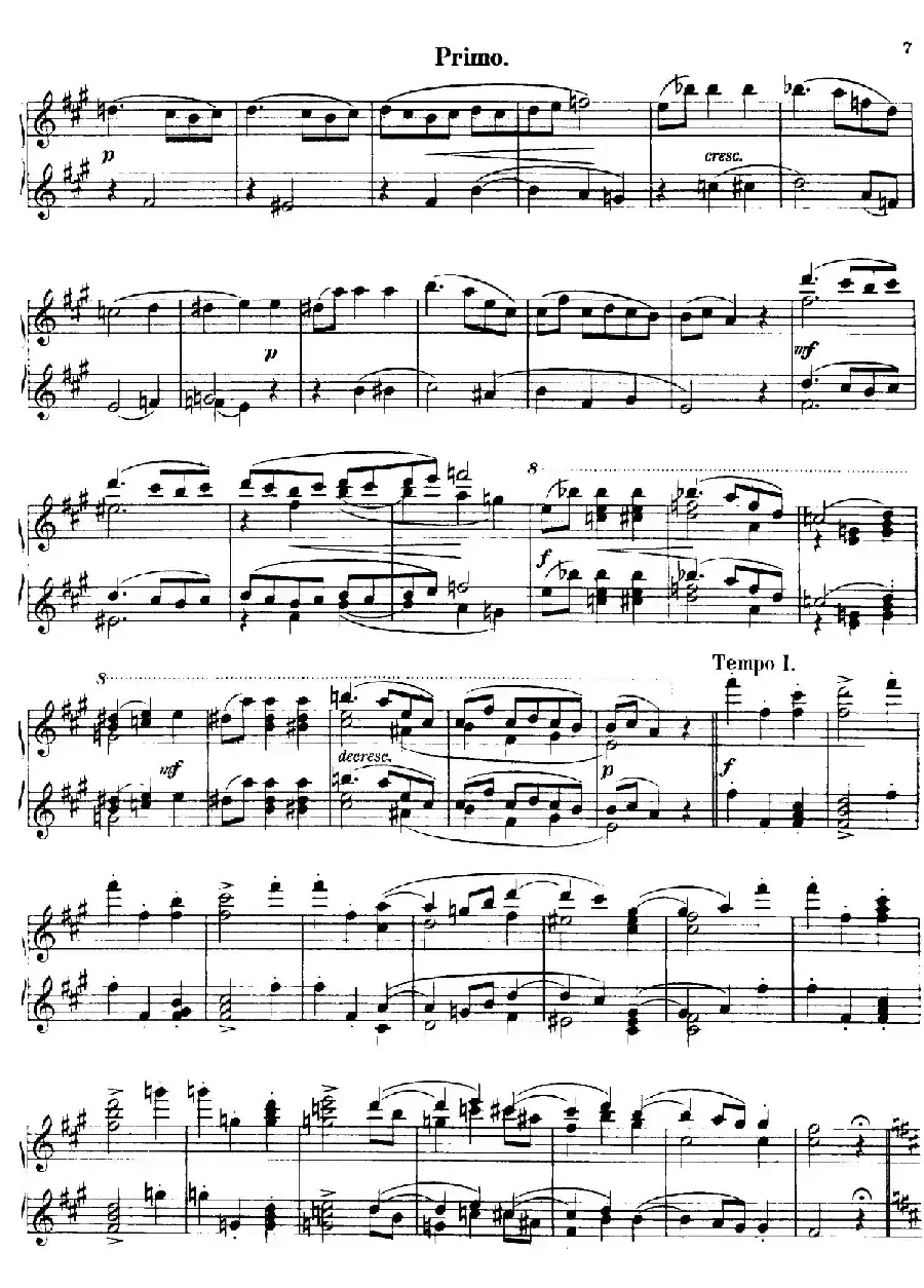 Walzer Op.3 - 4 hands(圆舞曲·四手联弹)
