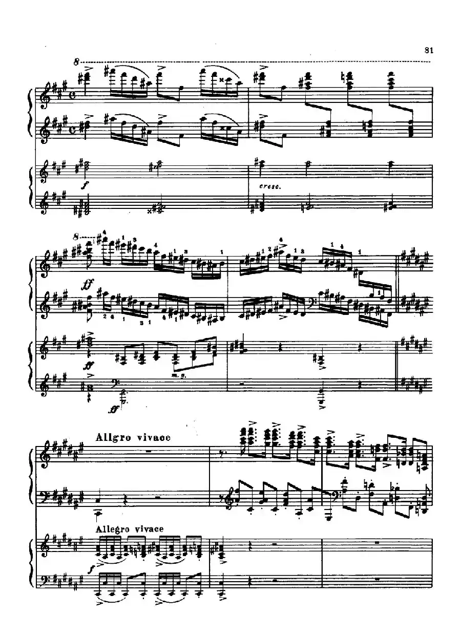 升f小调第一钢琴协奏曲 Op.1(双钢琴版)