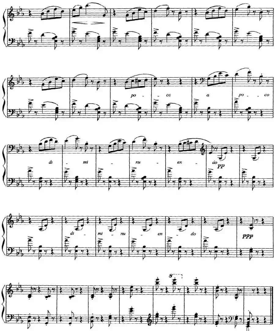 柴可夫斯基18首钢琴小品Op.72(11.Valse bluette)