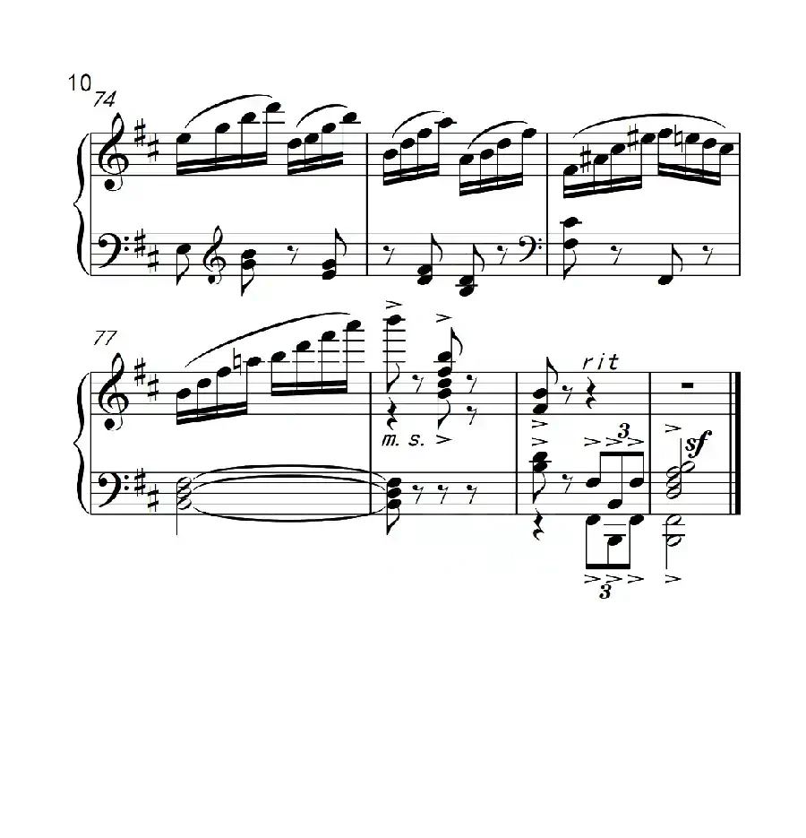 第六级 内蒙古民歌主题变奏曲(中国音乐学院钢琴考级作品1~6级)
