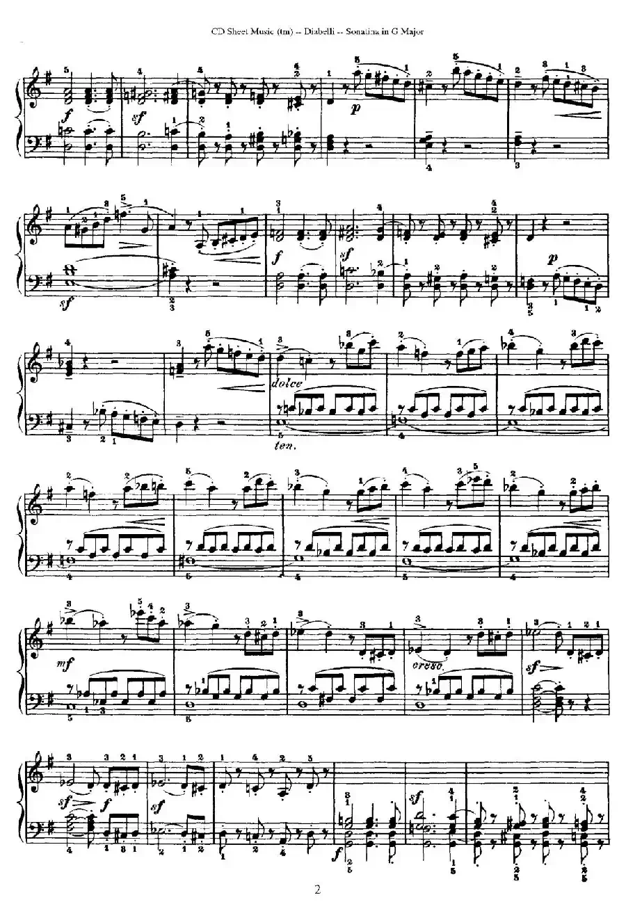 7 Piano Sonatinas Op.168(7首钢琴小奏鸣曲 No.6)
