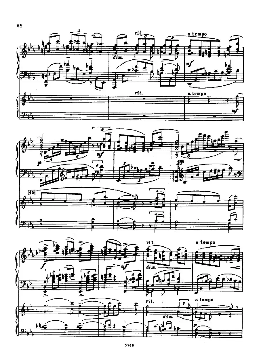 升f小调第一钢琴协奏曲 Op.1(双钢琴版)