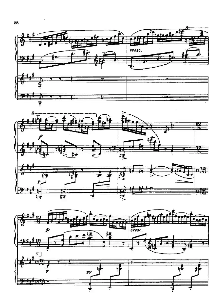 升f小调第一钢琴协奏曲 Op.1(双钢琴版)