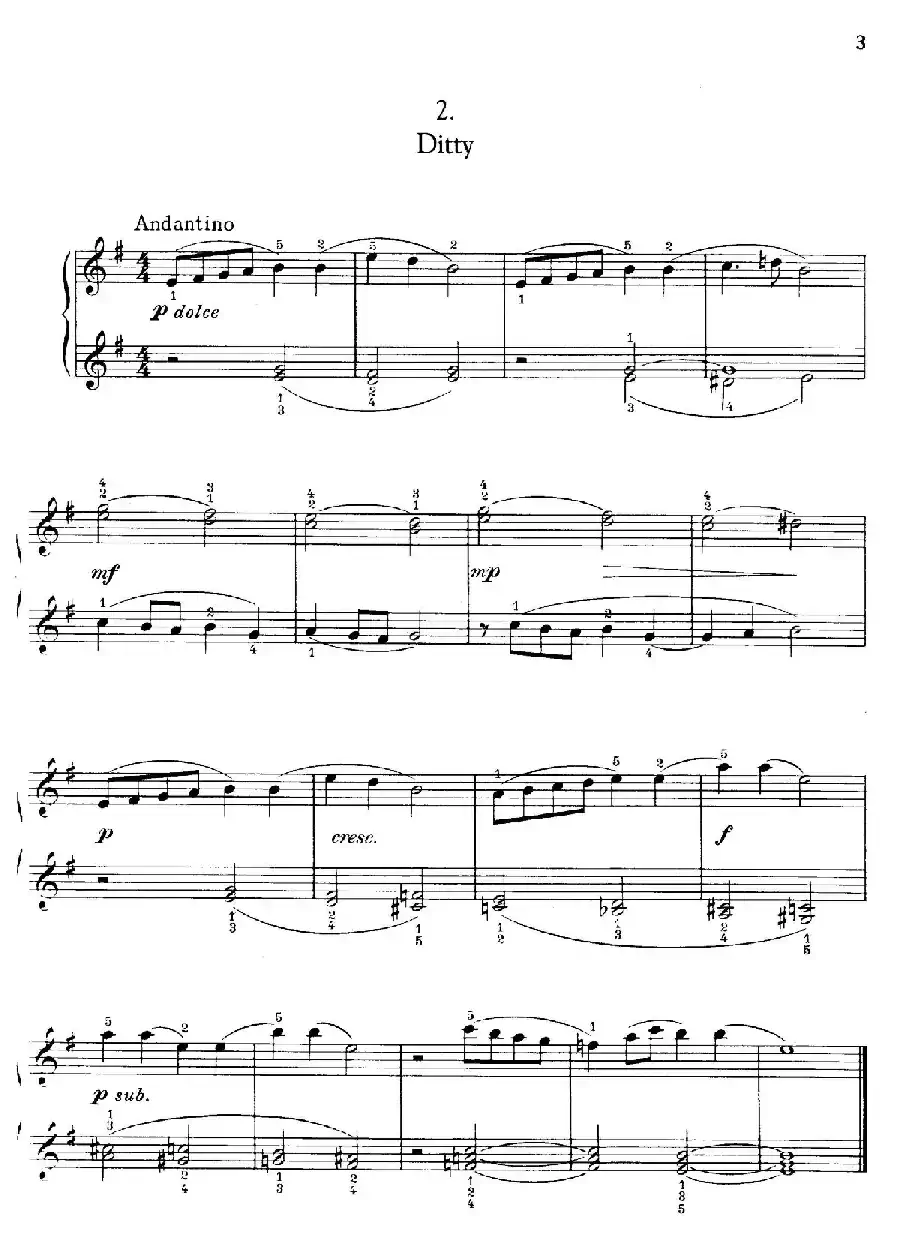Thirty Pieces For Children Op.27(30首儿童钢琴曲 1—5)