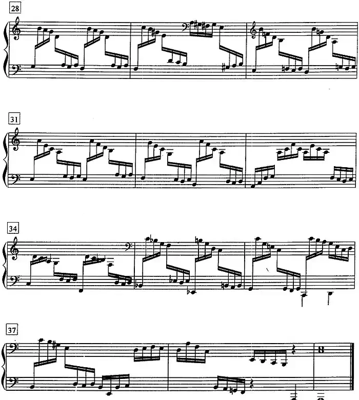 钢琴教程第八级 复调曲(前奏曲与赋格 Op.87 No.2)