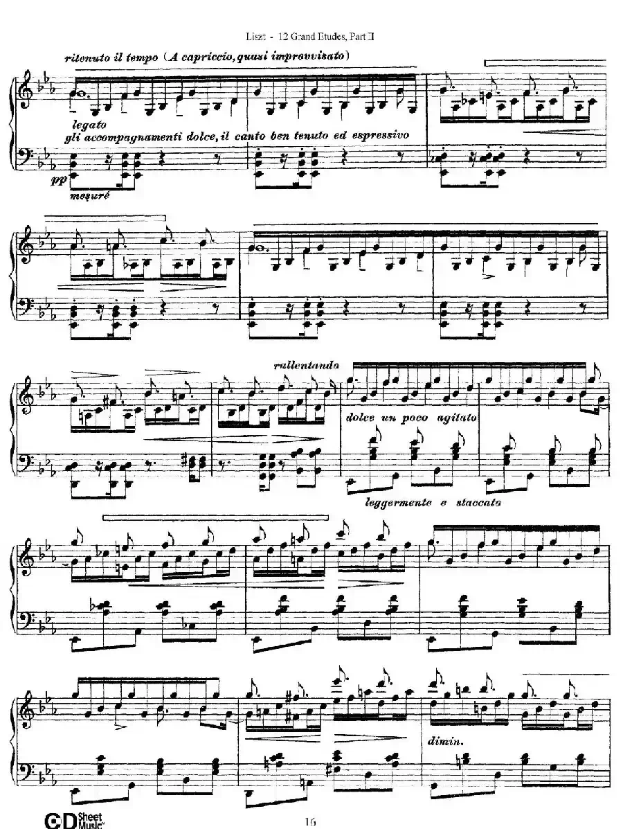 12 Grand Etudes S.137(12首华丽的练习曲·8)