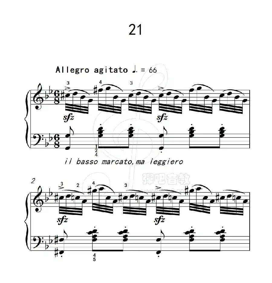 练习曲 21(克拉莫钢琴练习曲60首)