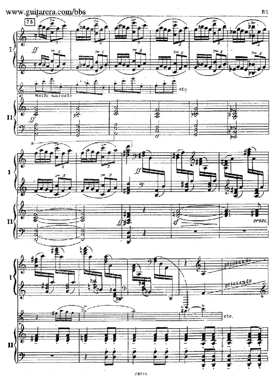 Rhapsody On A Theme Of Paganini Op.43(帕格尼尼主题狂想曲·双钢琴)(P61——87)
